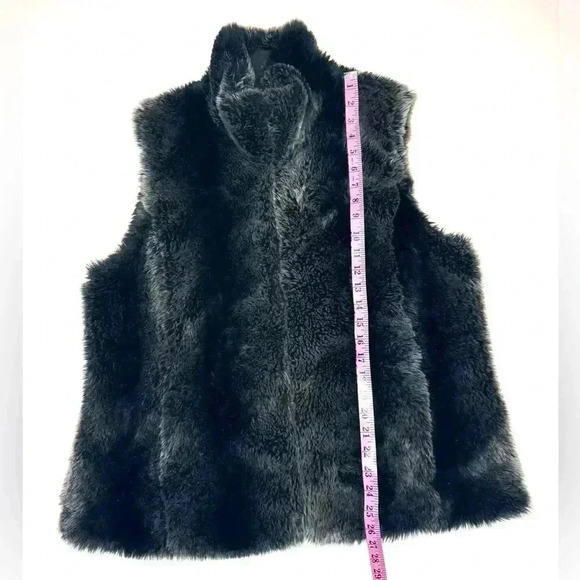 KRISTEN BLAKE Women’s REVERSIBLE SOFT WARM FAUX FUR HOODED VEST Size- Large - Picture 3 of 12